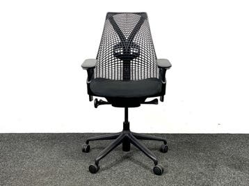 Herman Miller Sayl Bureaustoel - Zwart, Huis en Inrichting, Gebruikt, Zwart, Ophalen of Verzenden, Bureaustoel