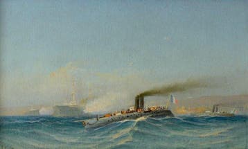 François Gautier (1842-1917) - Lescadre dans la rade de