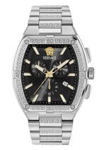 Versace VESP01125 Sporty Tonneau Greca horloge 44 mm, Overige merken, Staal, Verzenden, Polshorloge