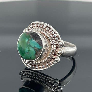 Zilver - Ring - turkoois