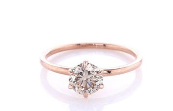 Ring - 14 karaat Roségoud - 1.01ct. tw. Diamant (Natuurlijk, Nieuw