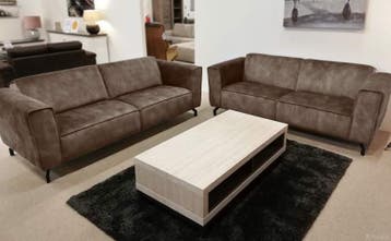 Bankstel Wolvega - rechte banken - Taupe, Nieuw, Stof