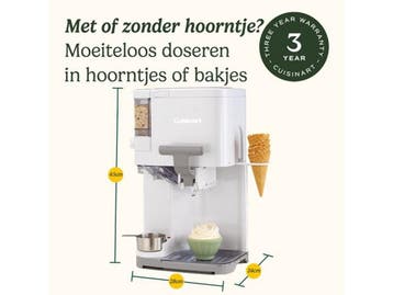 Cuisinart ICE48E - Soft Serve IJsmachine - 6 porties - Wit, Verzenden, Nieuw in verpakking