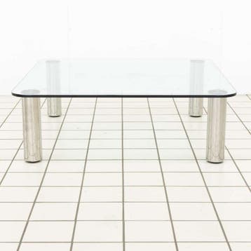 Glazen Salontafel door Marco Zanuso (1970s), Huis en Inrichting, Tafels | Salontafels, Ophalen of Verzenden, Nieuw