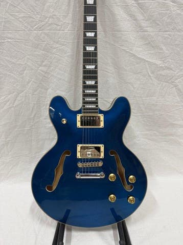 Lintage Guitars - HBT-101-TBL Hollowbody (Blue High Gloss) -, Nieuw
