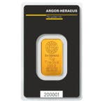 10 gram - Goud - 10g Gold Bar Argor Heraeus - Verzegeld en, Postzegels en Munten, Edelmetalen en Baren