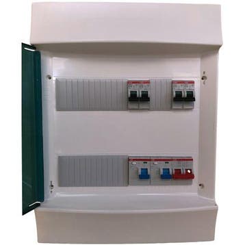 ABB groepenkast IP41 4 groepen, 2 aardlekschakelaars, 1, Ophalen of Verzenden, Nieuw