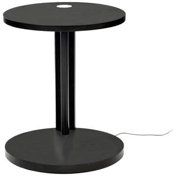 Serax Bijzettafel Laag Met Led Verlichting Beuken Zwart Aura, Minder dan 55 cm, Ophalen of Verzenden, Zo goed als nieuw, Overige vormen