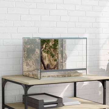 vidaXL Terrarium met opslag Transparant 40 x 30 x 30 cm Glas, Dieren en Toebehoren, Overige Dieren-accessoires, Verzenden, Nieuw