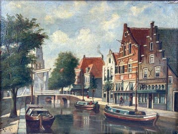 Hollandse School (XX) - Cityscape of Alkmaar