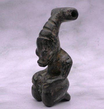 sculptuur, Hongshan Cultuur Alien Taïno achtige Gehoornde