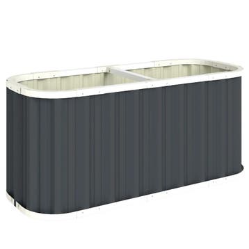 Hoogbed Metaal 136 X 53 X 61 Cm Diep Tuinbed Met Beschermran, Verzenden