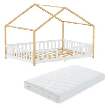 Kinderbed Treviolo met uitvalbeveiliging en matras [en.casa], Verzenden, Nieuw