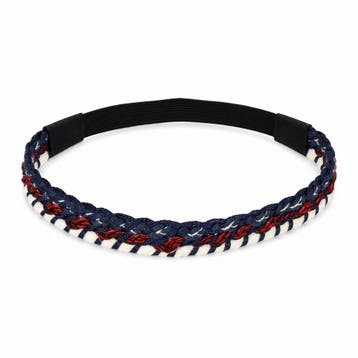 Haarband Gevlochten 2cm - Koord - Rood Wit Blauw, Nieuw