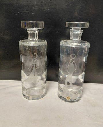 Kosta - Karaf (2) - Kristal - 1949, Antiek en Kunst, Antiek | Glas en Kristal