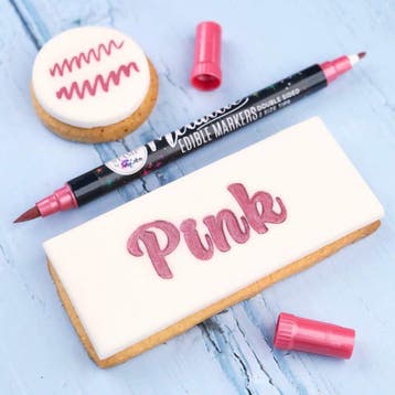 Sweet Stamp Stift Eetbare Inkt Dubbelzijdig Metallic Roze, Verzenden, Nieuw