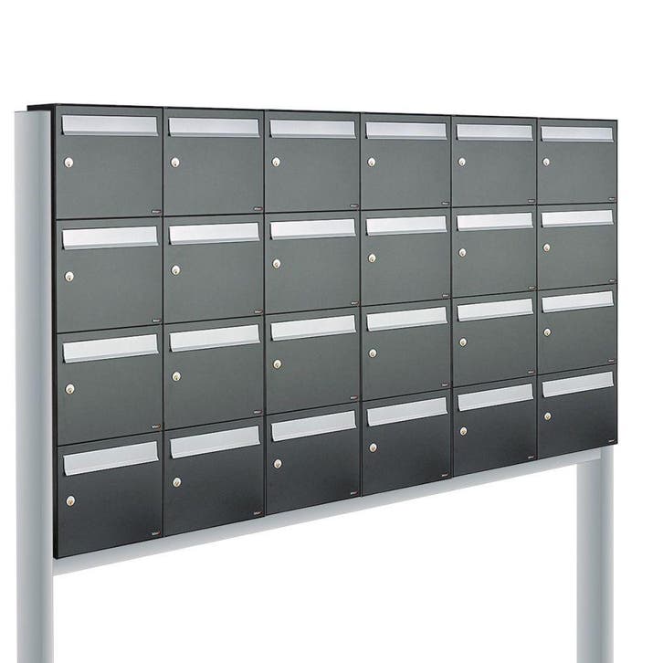 Brievenbusunit Flow set vrijstaand 6-breed, 4-hoog -, Tuin en Terras, Brievenbussen, Nieuw, Verzenden