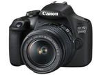 Canon EOS 2000D - DSLR camera - 24,1Mpx - 18-55mm f/3.5-5.6, Audio, Tv en Foto, Fotocamera's Digitaal, Verzenden, Zo goed als nieuw