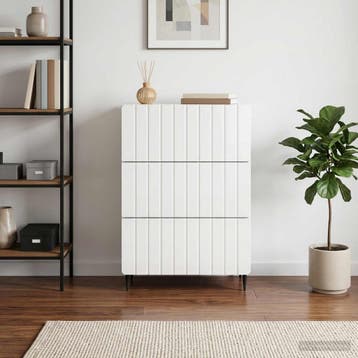 vidaXL Ladenkast 66 x 34,5 x 92 cm Bewerkt hout Hoogglans, Verzenden, Nieuw
