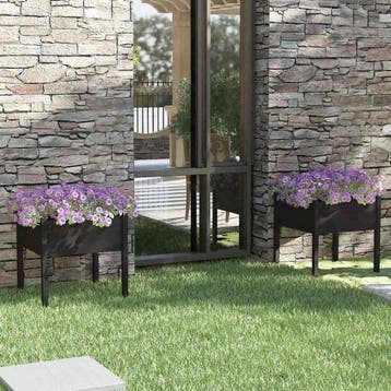 vidaXL Plantenbakken 2 st 70x70x70 cm massief grenenhout, Verzenden, Nieuw, 60 tot 100 cm, 60 cm of meer