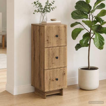 vidaXL Ladenkast 33 x 34,5 x 90 cm Bewerkt hout Artisanaal, Verzenden, Nieuw