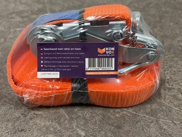 Veiling - 10x Konvox spanband met ratel en haak 25mm x 7m, Nieuw
