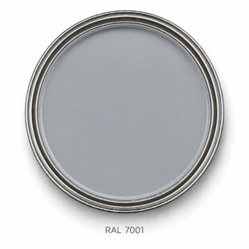 Ral 7001 - Zijdeglans 5 liter - Acryl (CARNAVAL - KLEUREN), Ophalen of Verzenden, Nieuw, Overige kleuren, Verf