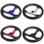 SK-Import Stuur Drift Deep Dish 350mm 75mm Leer, Ophalen of Verzenden, Nieuw, Universele onderdelen