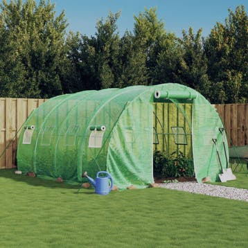 vidaXL Tuinkas met stalen frame 12 m² 4x3x2 m groen, Tuin en Terras, Verzenden, Nieuw