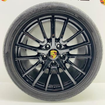 Porsche 997 2/4 ORIGINELE 19Sportdesign zwart met banden, Gebruikt, Banden en Velgen, 305 mm, Personenwagen