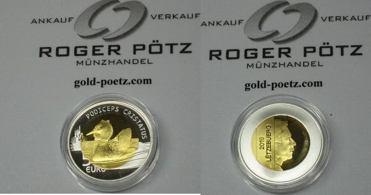 2019 Luxemburg 5 Euro 2018 Haubentaucher Fora en Fauna zi..., Postzegels en Munten, Munten | Europa | Euromunten, Verzenden