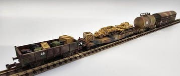 Roco, Minitrix N - Modeltrein goederenwagon (4) - Met de, Nieuw