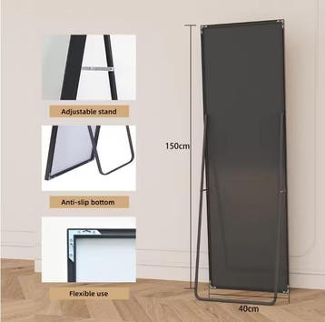 Volledige Lengte Spiegel 150×40 cm met Aluminium Frame, Verzenden, Nieuw