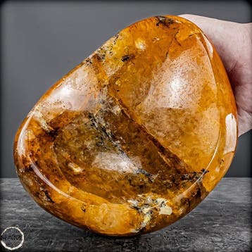Zeldzame natuurlijke Golden Healer kwarts schaal –