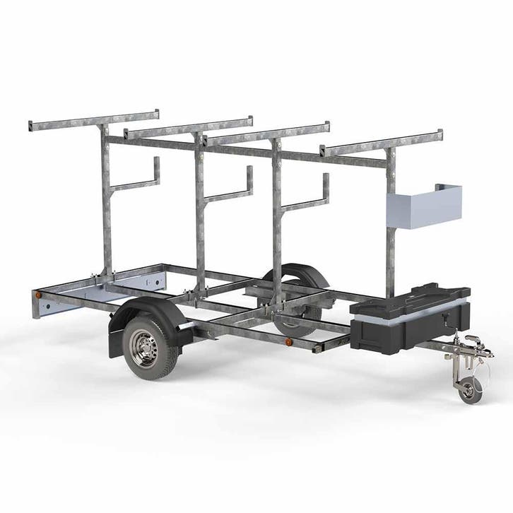 Steigeraanhanger Euroscaffold 305cm x 750kg Open, Auto diversen, Aanhangers en Bagagewagens, Nieuw, Ophalen of Verzenden