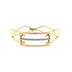 Arpas tricolor gouden slavenarmband met zirconia; Maat M/L, Gebruikt, Overige kleuren, Ophalen of Verzenden, Met edelsteen