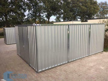Mooie en ruime metalen berging voor in de tuin 6x5 meter, Tuin en Terras, Tuinhuizen, Ophalen, Schuur, Nieuw, 400 cm of meer