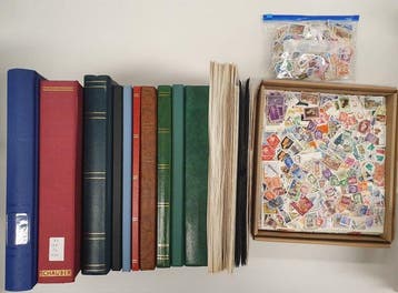 Wereld - Collectie in 10 albums & stockboeken & veel los, Gestempeld