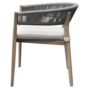 Cocoon dining tuinstoel rope light grey teak look, Ophalen of Verzenden, Nieuw