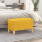 vidaXL Bankje 70x35x41 cm stof lichtgeel, Huis en Inrichting, Banken | Bankstellen, Verzenden, Nieuw, Stof, Minder dan 150 cm