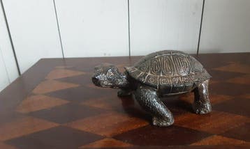 Figuur - P. Chenet - Schildpad - 13,5 cm - Brons, Antiek en Kunst