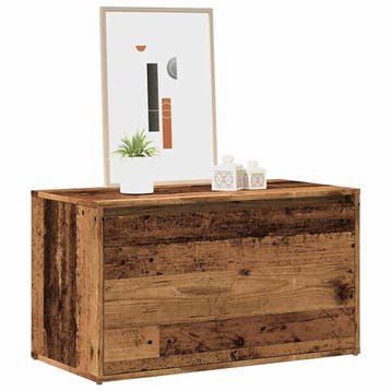 vidaXL Halbankje 80x40x45 cm bewerkt hout oud houtkleurig, Verzenden