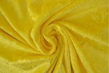 Crushed velvet stof - Geel - Per meter, 120 cm of meer, Geel, Ophalen of Verzenden, Polyester