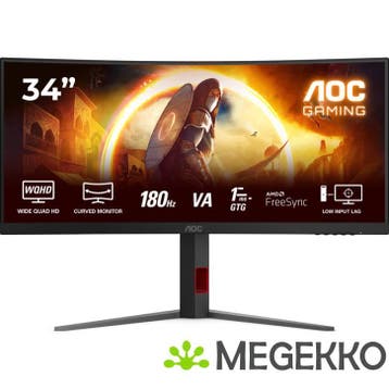 AOC G4 CU34G4 34  WQHD 180Hz VA Gaming Monitor, Verzenden, Nieuw, AOC
