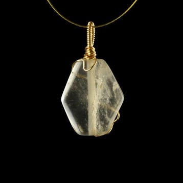 Oud-Romeins Rock Crystal Pendant, Draadgewikkeld