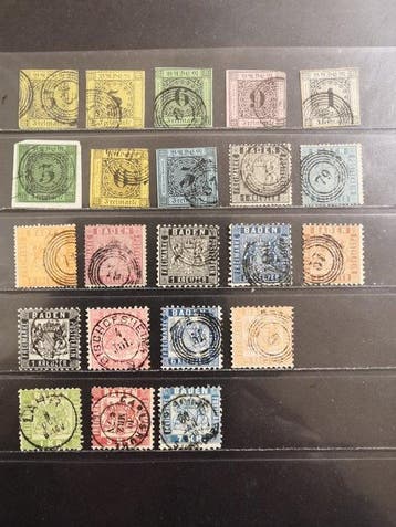 Baden 1862/1868 - Een aanzienlijke partij met 22, Gestempeld