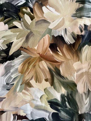 Exclusieve stof van puur linnen. Stilleven met bloemen in