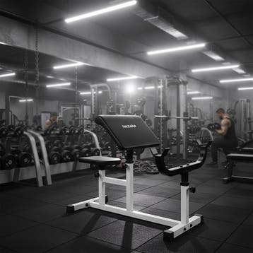 Biceps curl halterbank - zwart / wit, Sport en Fitness, Fitnessmaterialen, Verzenden, Nieuw