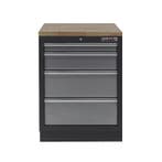 Werkplaatskast met vier laden / werkbank met hardhouten, Ophalen of Verzenden, Nieuw