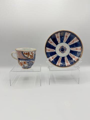 Chinese Imari Porcelain Cup & Saucer — Qianlong Period (c.